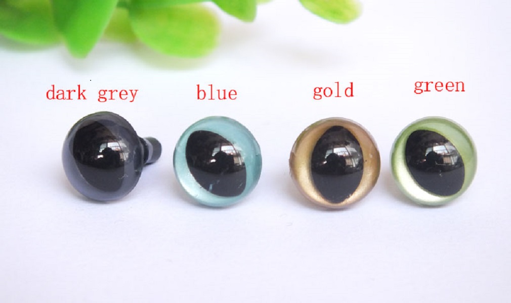 

100pcs/lot 12mm pearl color safety eyes/cat eyes with washer