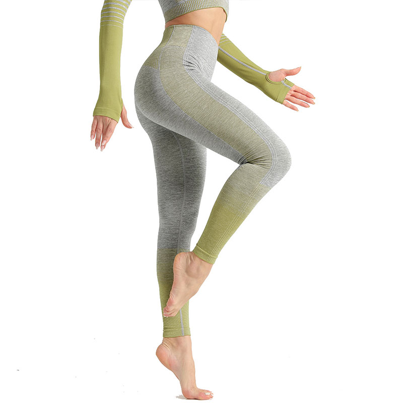 

Gradient Elastic Slim Fitness Gym Workout Leggings BuLifter Wrinkle Leggings Yoga Pants Sportswear High Waist Running Pants, Black
