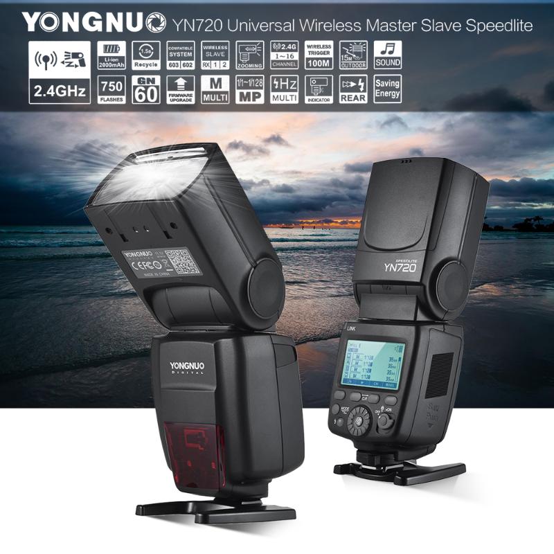 

YONGNUO YN720 Flash Speedlite Wireless Flash Master Slave Speedlite GN60 LCD Display W/Battery for DSLR Camera