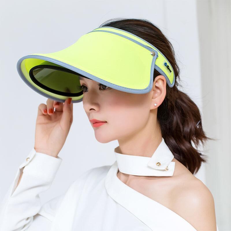

Summer Sun Protection Ultraviolet Polarized Sun Visor Hats For Women Outdoor Travel Fishing Biking Cover Face Hat Female Cap, Blue