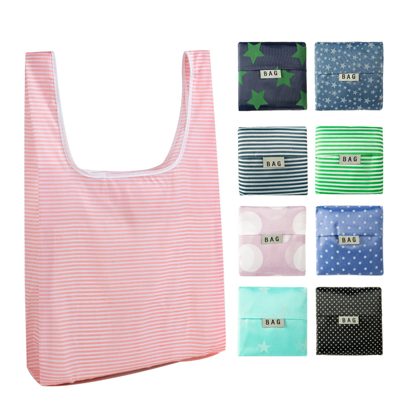 

Foldable Reusable Grocery Bags Folding Shopping Tote Bag Quality Slight Duty Eco-Friendly Bag With Handle 35*10*57cm