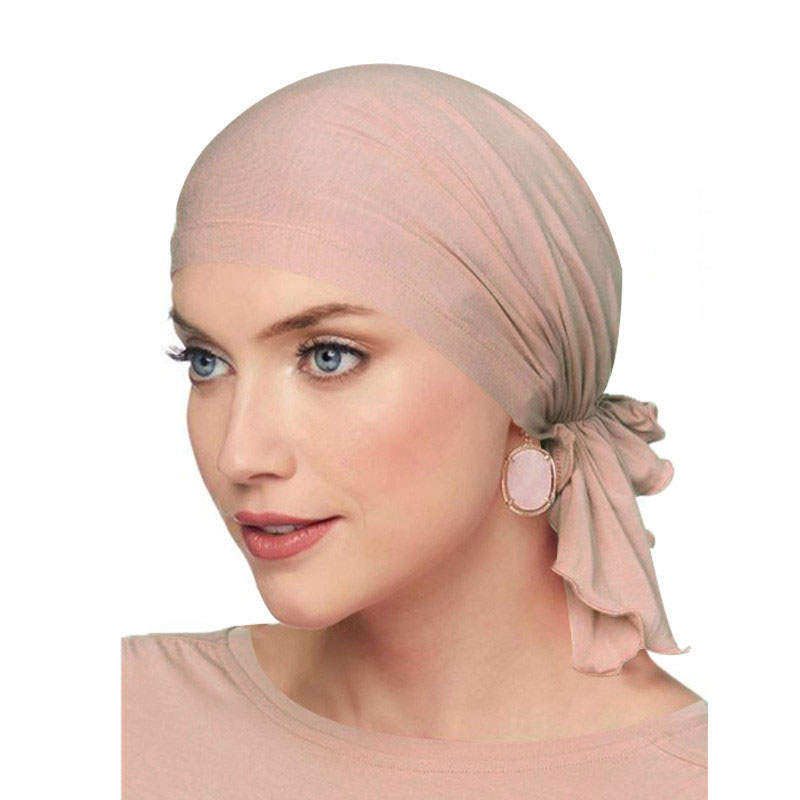 

New Muslim Women Stretch Cotton Turban Hat Chemo Caps Head Wrap Headwear For Cancer Hair Loss Accessories