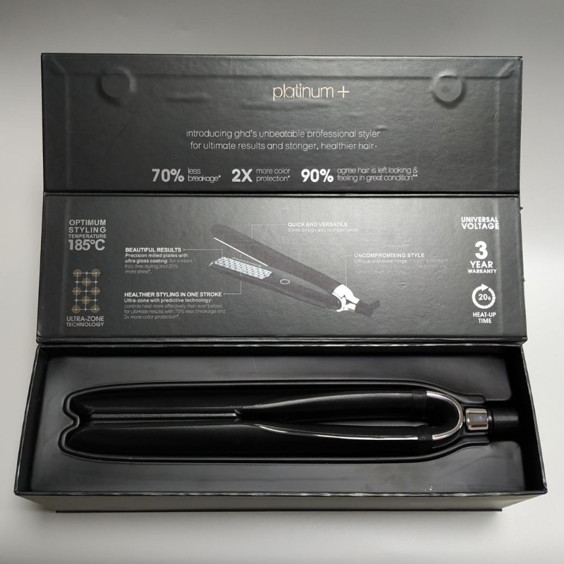 

Platinum+ Hair Straightener Ceramic Flat Iron Professional Hair Styler black and white two colors