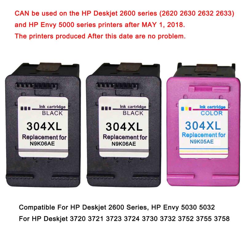

Compatible Ink Cartridge 304XL new version for 304 304 xl deskjet envy 2620 2630 2632 5030 5020 5032 3720 3730 5010 printer