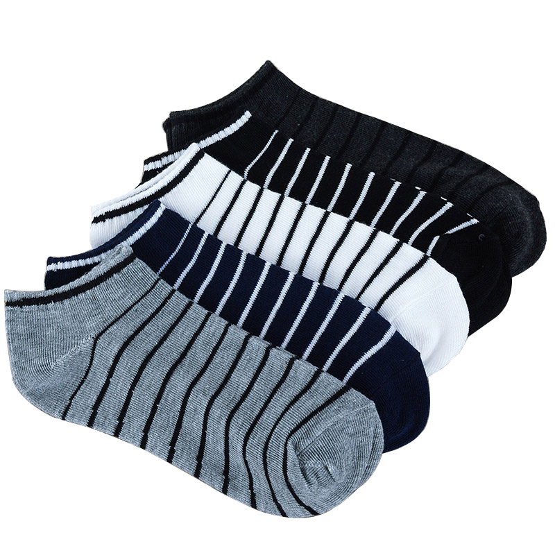 

5 Colors Men Sock 5 Pairs=10pcs/lot Package Male Summer Light Socks Stripe Cotton Short Sock Wholesale Couples Socks Sale