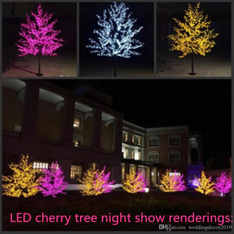 

2M 6.5 feet high LED artificial cherry tree Christmas lights 1152pcs LED bulb 110 220VAC rain fairy garden decoration