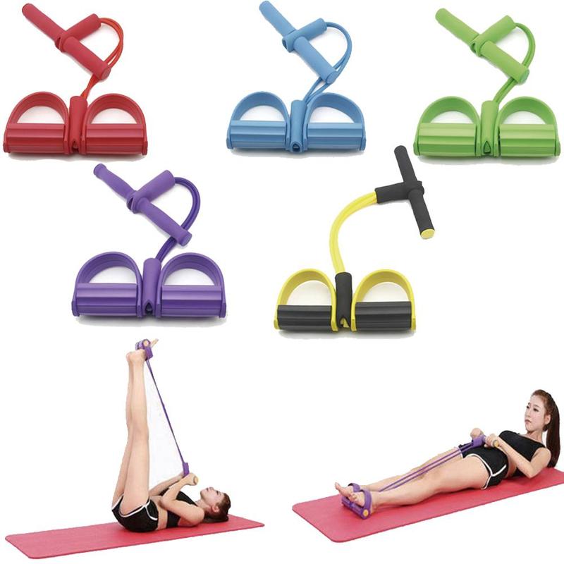 

Multi Function 2/4 Tube Strong Fitness Resistance Bands Latex Tension Rope Yoga Sports Pilates Fitness Slimming Equipment