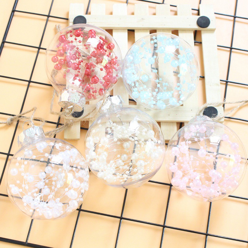 

Christmas Decoration Ball With Pearl Garnet Mall Window Home Window Hanging Christmas Tree Hanging Decoration
