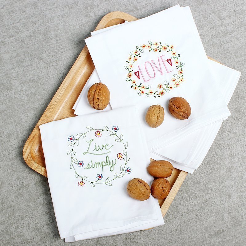 

Table Napkin 6pcs 68.6*46cm High-quality Embroidered Towels Cotton Napkins Home Kitchen Servetten Wedding Cloth