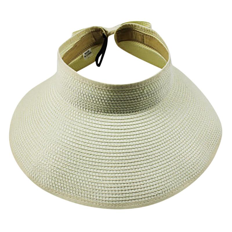 

SAGACE Fashion Hat Women Solid Color Big Brim Straw Hat Sun Floppy Wide Brim Hats Womens Summer Foldable Straw Sun Visor, Kh