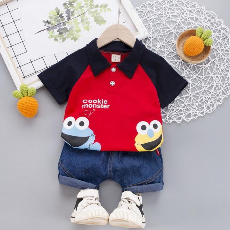 

Children Boys Clothes Summer Kids cartoon Clothing Infant Suit Toddler T-Shirt Pants set Baby Casual Tracksuit For Boy, As picture