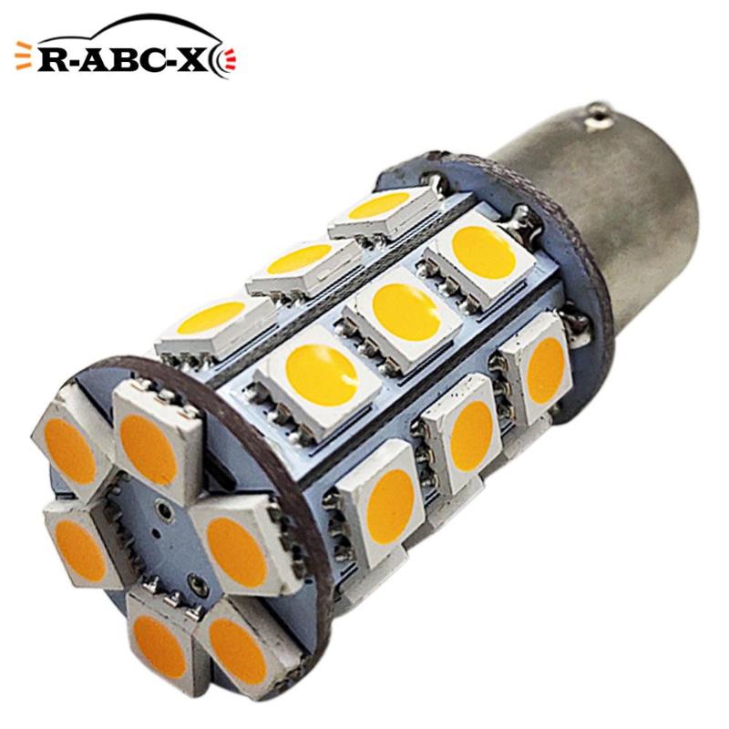 

2 pcs LED bulb BAU15S PY21W Car-Reversing-turn signal light Yellow-lighting Automotive Brake Lamp 6-30V 27smd Amber, As pic