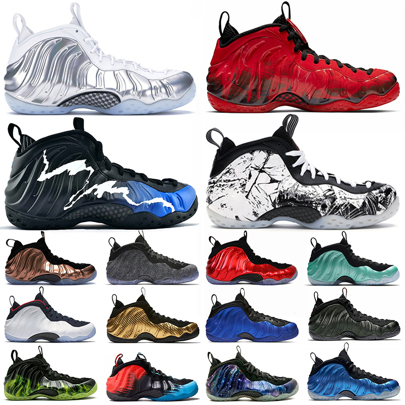 

New hotsale penny hardaway shoes Foam basketball shoes Black Aurora Alternate Galaxy Doernbecher CNY Chrome White Mens high top sneakers, Lava