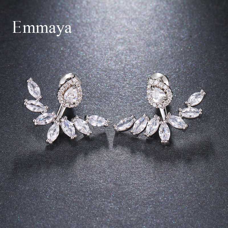 

Stud Emmaya Brand Fashion Simple Cubic Zircon Multicolor Unique Originality Earrings For Women Wedding Travel Jewelry Gift
