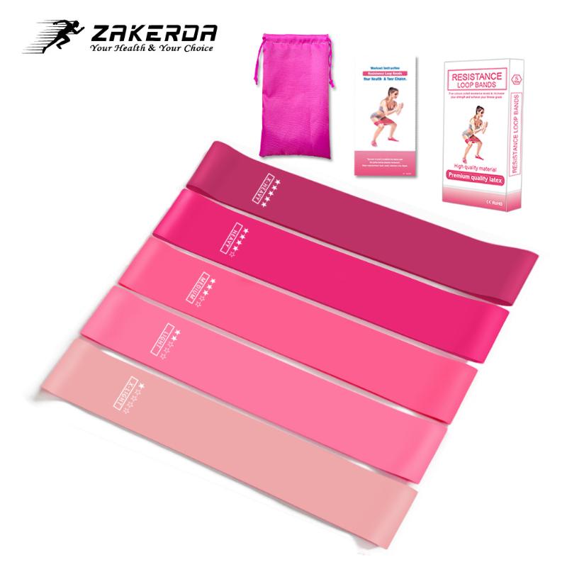 

5pcs gradient resistance band hip yoga belt home rope gym fitness accessories gym