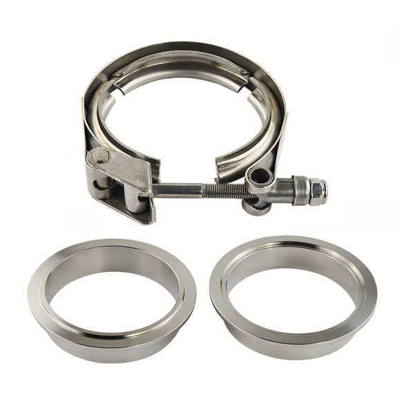 

Stainless Steel Auto exhaust pipe Quick opening V band Clamp Male Female Exhaust Flange kit Quick release V-band set