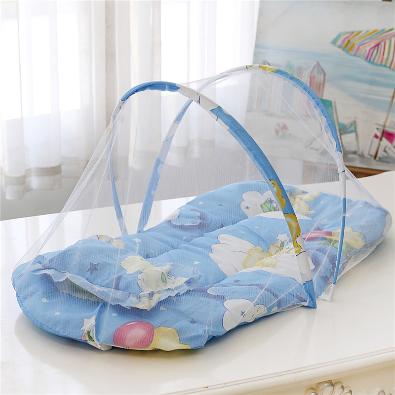

0-24 Months Portable Foldable Baby Bed Mosquito Net Polyester Newborn Sleep Bed Travel Cotton Baby Pillow Mattress