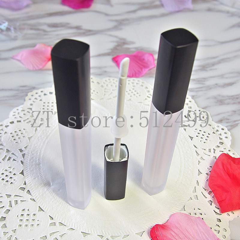 

50pcs/lot 5ml Empty PET Square Matte Clear Lip Gloss Tube Plastic Cosmetic Liquid Lipstick Frosted Lipbalm RefillableContaienr