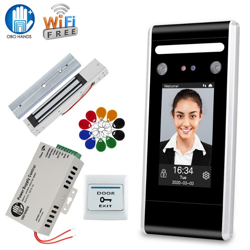 

RFID WiFi Door Access Control System Kit Face Password Biometric Keypad + Power Supply + Electronic Locks with Software TCP/IP