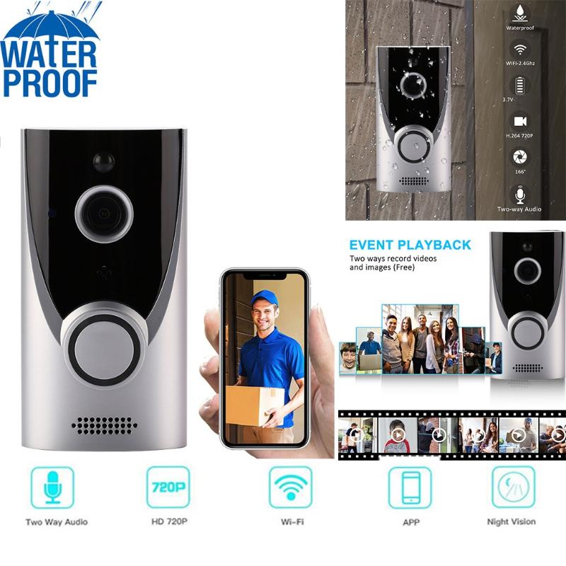 

Home WiFi Smart Wireless Security Doorbell Visual Intercom Recording Video Kits Home Monitor Night Vision Intercom Door Phone
