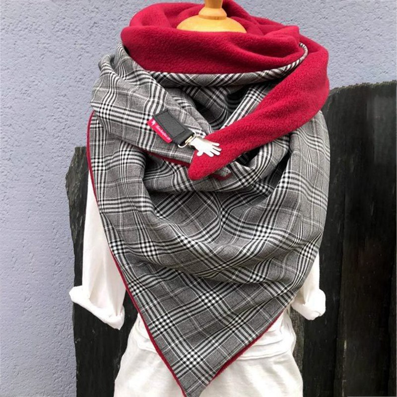 

Fashion Plaid Print Scarves Shawls Femme Foulard Winter Women Soft Scarf Casual Warm Wrap Outdoor Cashmere Warm Hijab Bandana