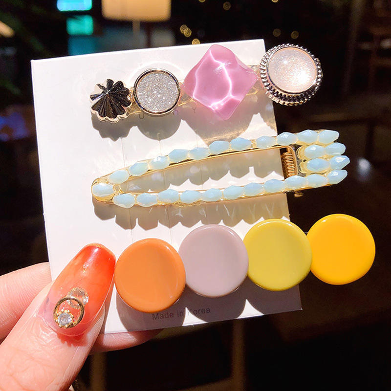 

1Set Korean Fashion Pearl Hairpins kids Girls Elegant Hair Clips Pin Barrettes Accessories Headdress Headwear, Kids earth