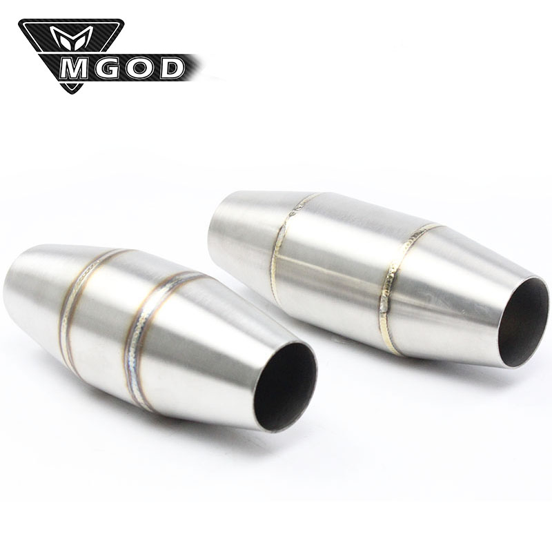 

Motorcross Motorcycle Exhaust Link Pipe Muffler Escape Moto Catalyst Expansion Chamber DB killer For MT09 R15 YZF Bike