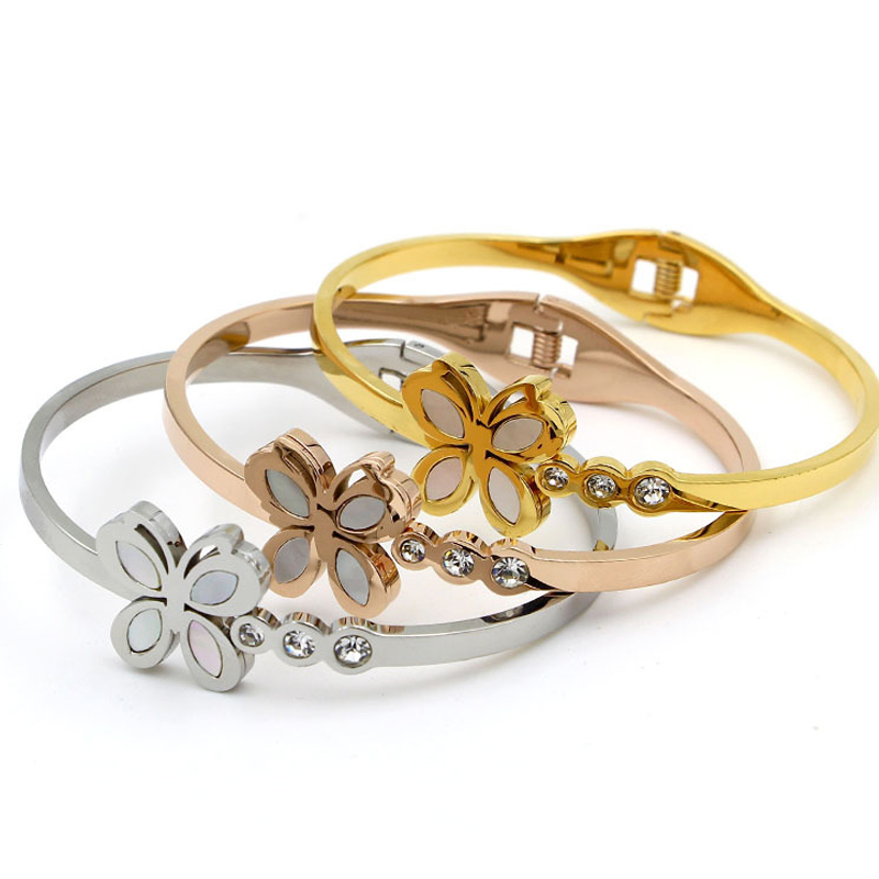 

Crystal Bangles Pulseira Feminina Famous Design Rhinestone Cuff Bracelets Women Fashion Jewelry Gift stainless steel bangles