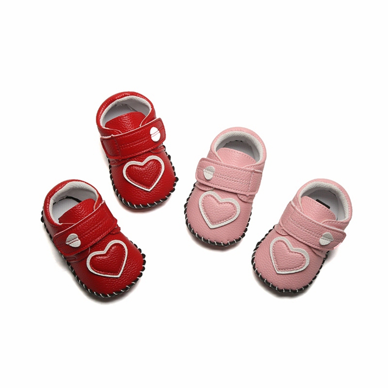 

Baby Girl Breathable Heart Pattern Anti-Slip Shoes Casual Sneakers Toddler Soft Soled First Walkers