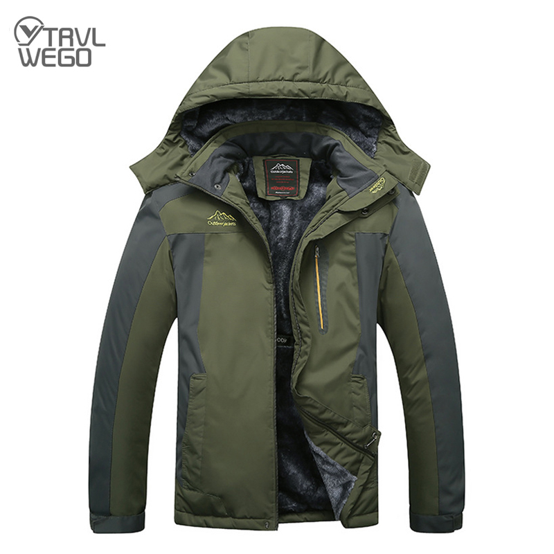 

TRVLWEGO -30 Degree Super Warm Winter Ski Jacket Men Hiking Waterproof Breathable Snowboard Snow Jacket Outdoor Skiing Coat 9XL, Black