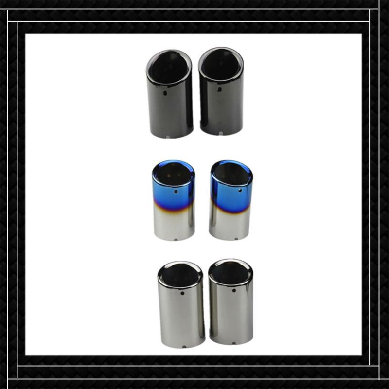 

1 pair Titanium Black S-LINE style Muffler tip For A1 A3 A4L A5 A6L Q3 Q5 Q7 A8 Car accessories 304 Stainless Steel Exhaust pipe