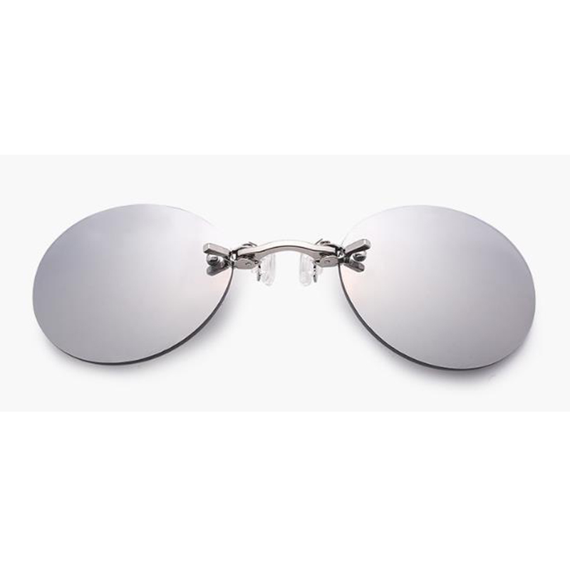 

Fashion Oval Rimsless Clamp Nose Sunglasses Same Style Men Women Clip On Nose Sun Glasses Cool Spectacles