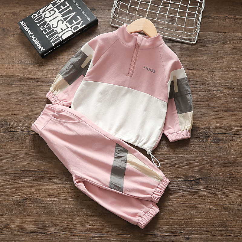 

Children's clothing girls Spring and Autumn 2020 baby sets 1-2-3 years old Korean style girls sports suit kids clothes, Pink