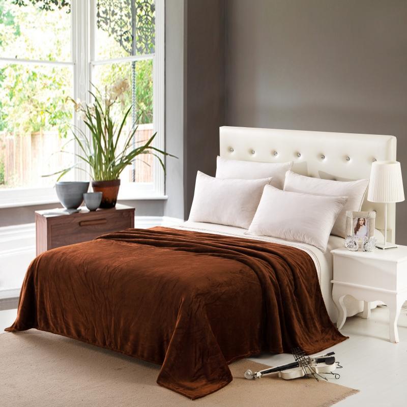 

Pure Coral Fur Blanket Plain Thickened Lai Christmas gift