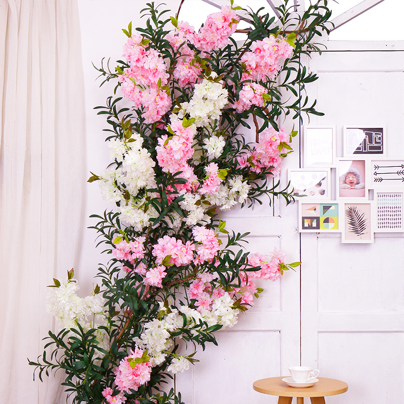 

Silk Cherry Blossom Wedding Decoration Artificial flowers Sakura tree stem Plastic Plants Fake Flowers Branches Silk, Olive branch