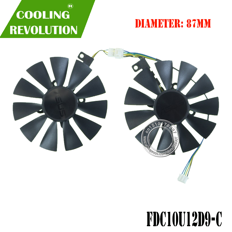 

FDC10U12S9-C T129215BU FDC10U12D9-C PLD09210B12HH Card Cooling Fan for AREZ ASUS Radeon RX 470 570 580 EXPEDITION OC Graphics