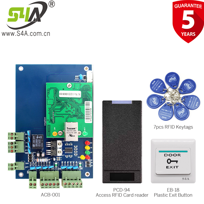 

IP Ethernet Access Controller Board Card Reader Wiegand 26 Board 1 Door Network Access Control with Card Reader and Button