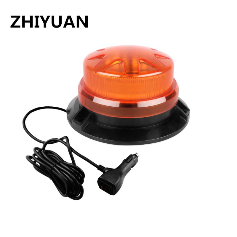 

Rotating Emergency Strobe Light 9-28V Fire Truck Red Flashing Warning Lamp Magnetic Beacon Lights Indicator Signal Amber