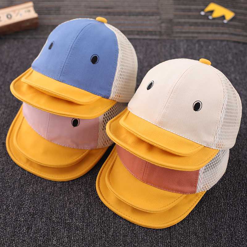 

Children's hat summer thin cotton cap baseball cap children sunscreen, Blue