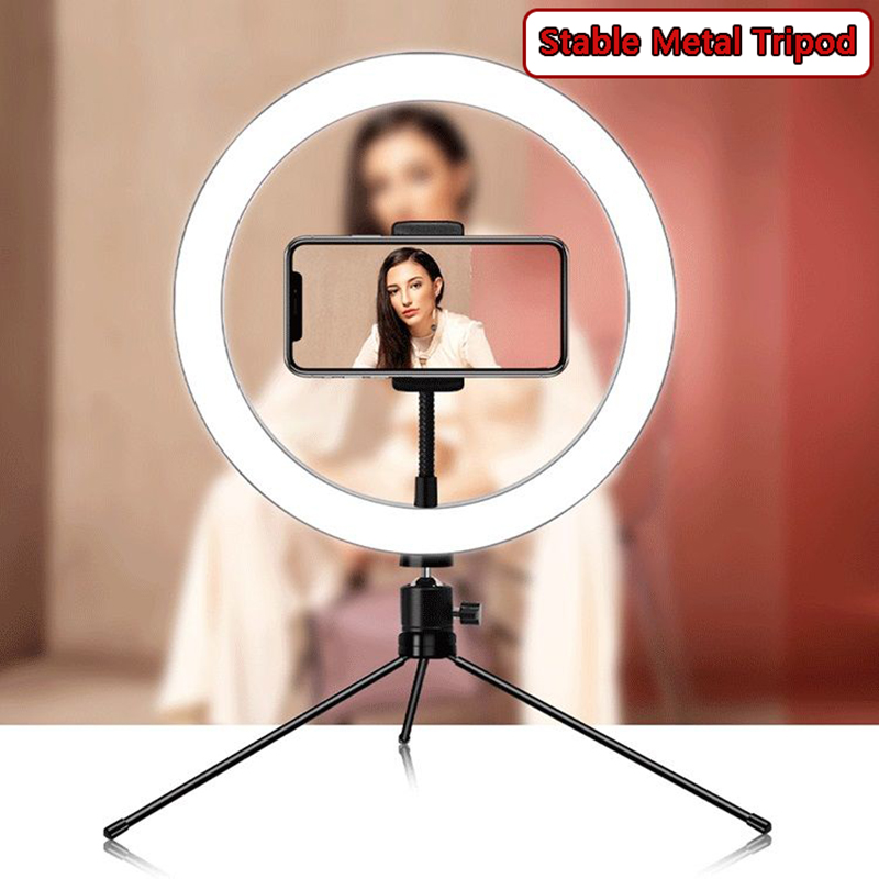 

Selfie Ring Light with Tripod Stand Led Circle Lamp Profissional Big Ringlight Photographic Lighting for Studio Video Tik Tok