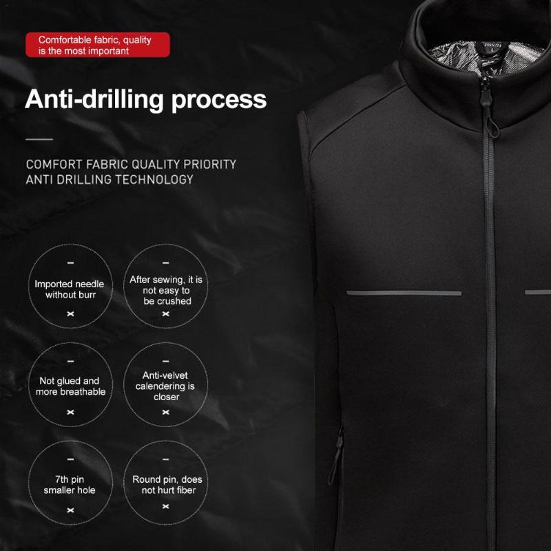 

2020 Warm USB Infrared Heating Vest Jacket Electric Thermal Clothing Waistcoat For Women Men Outdoor Hiking Camping Cycling, Black