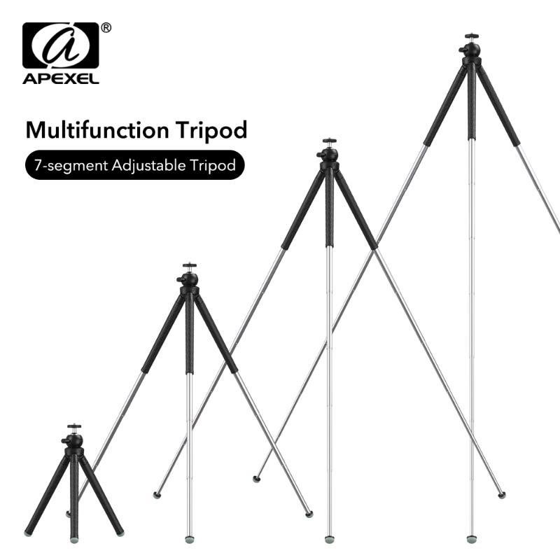 

APEXEL Extendable Flexible SLR Tripod Professional 360 Rotation Vertical Shooting Phone tripod Holder for Sony Nikon phone