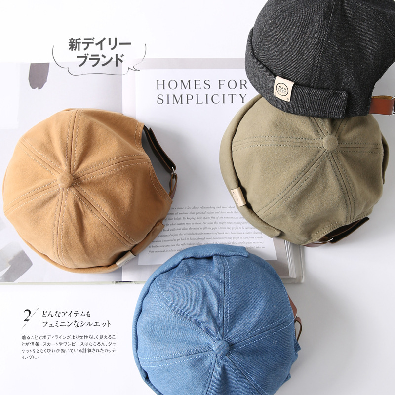 

Beanies Embroidery Men Women Skullcap Hat Cap Casual Docker Sailor Mechanic Brimless Solid Color Gorro Spring