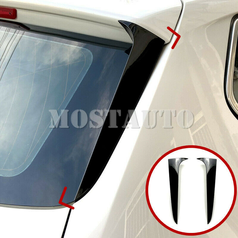 

For BMW X3 F25 Black Rear Window Spoiler Side Wing Trim Cover 2pcs 2011-2017