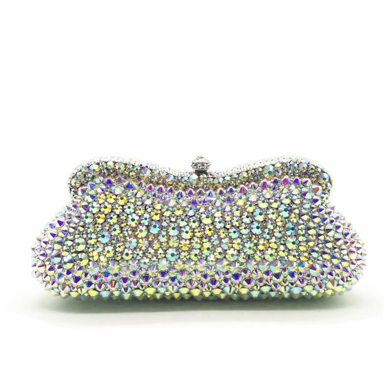 

female AB crystal diamond Women Evening Bags for birthday gift Wedding Party Handbag Bridal Clutch purse clutches bag, Color same as pictur
