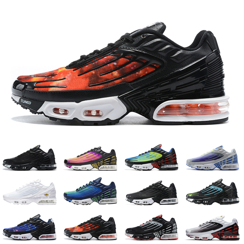 

Triple black Tn Plus 3 III Running Shoes for Men Hyper Blue Black Gold Black Blue Mens Womens Trainers Sneakers Sports Chaussures 36-45, Box