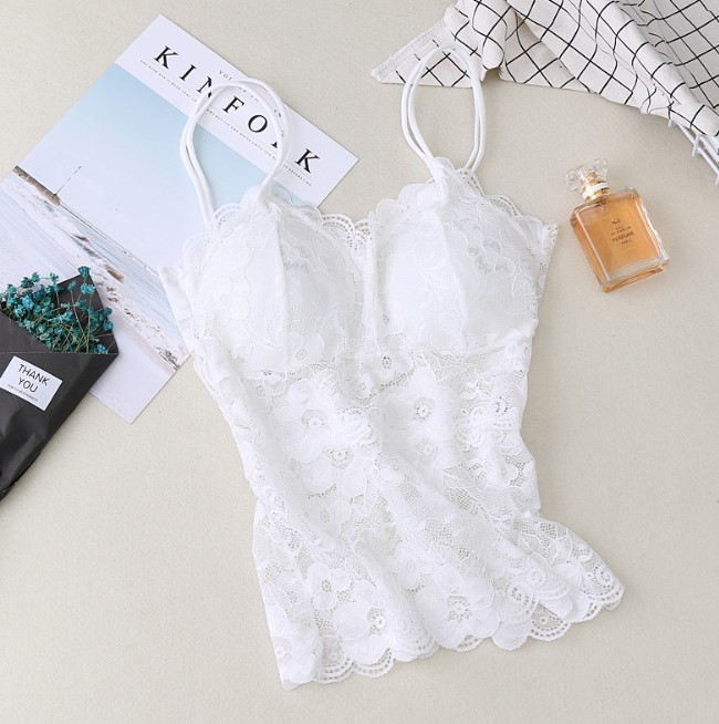 

Women Sexy Lace Underwear Fashion Sling Camisole Vest Womens Fashion Breathable Beautiful Bakc Tube Tops Sexy Underwear Hot Sale, White