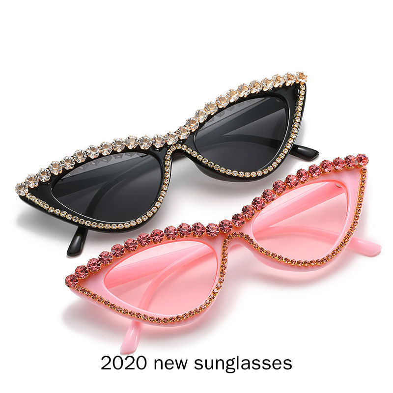 

Oversized Cat Diamond Sunglasses Women Fashion Rhinestone Sunglasses Female Cat Shades Glasses UV400 NX