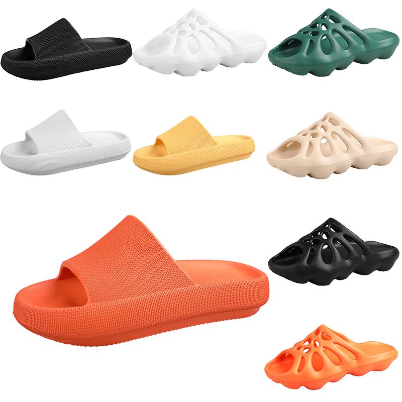 

Luxury kanye west sandals shoes foam runner triple black white red Slide bone resin desert sand earth brown men women slipper sneakers, 9888white