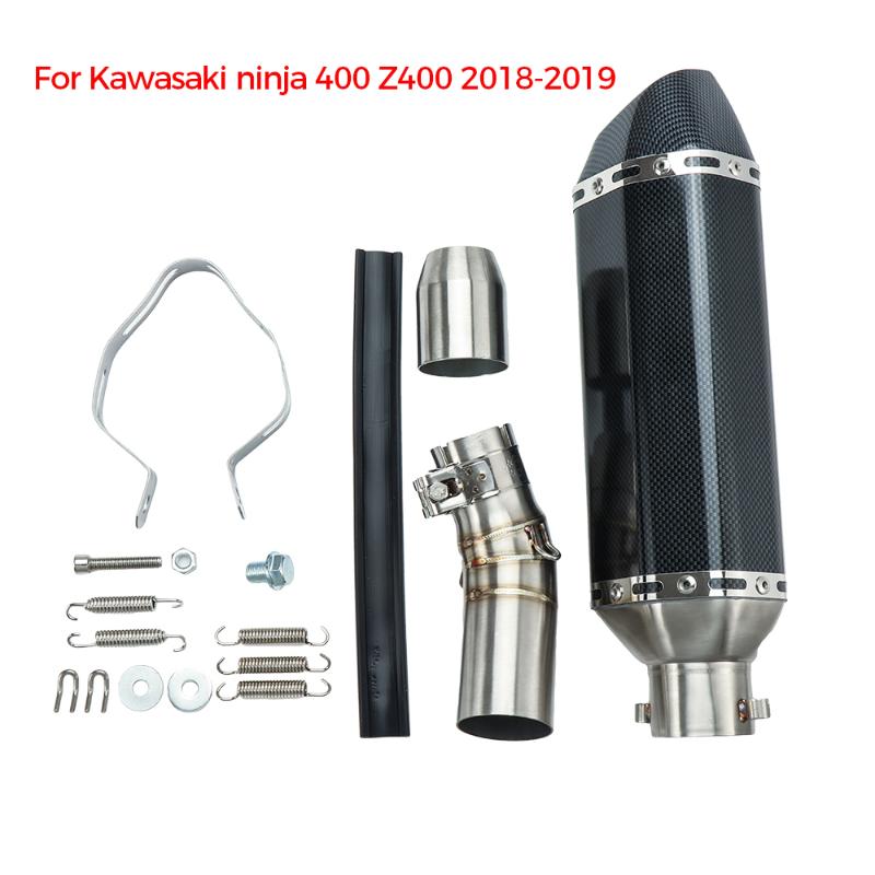 

Motorcycle Exhaust Pipe With DB Killer Muffler Pipe For ninja 400 Z400 2020-2020 Link Middle Escape Slip-On